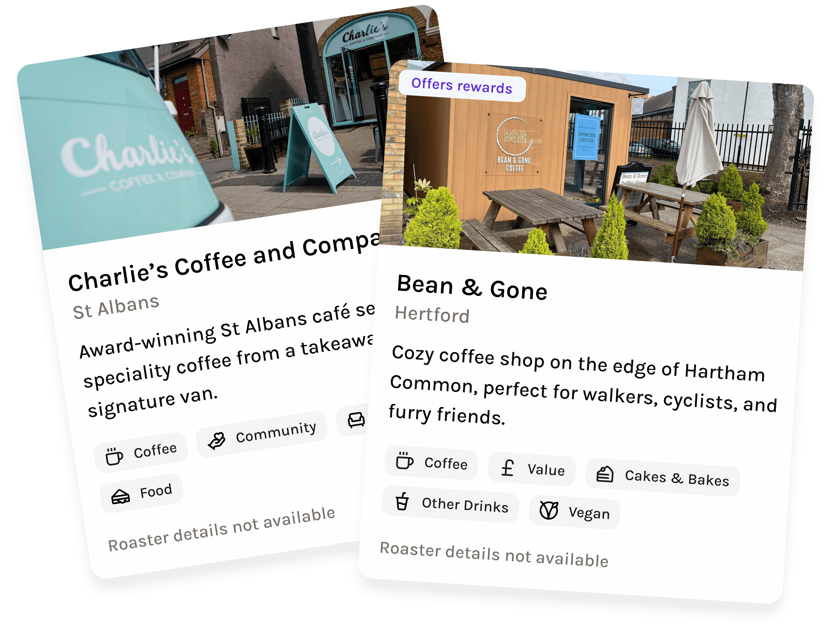Discover independent coffee shops in your area